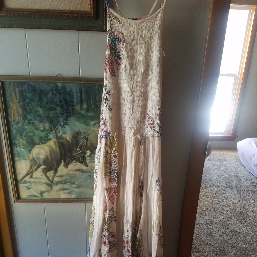 Free People Ruched Floral Dress